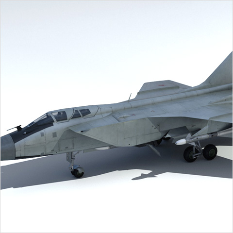 MiG-31. Low-poly realtime 3D model