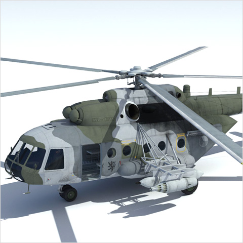 Mil Mi-171. Low-poly realtime 3D model