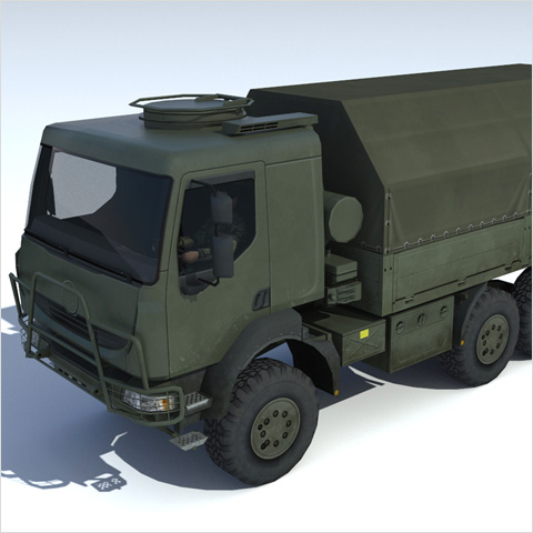 Tatra T810. Low-poly realtime 3D model