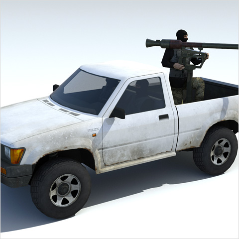 Toyota Hilux-IS. Low-poly realtime 3D model